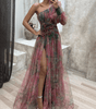 Robe Maxi à Une Épaule et Imprimé Floral pour Femmes