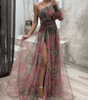 Robe Maxi à Une Épaule et Imprimé Floral pour Femmes