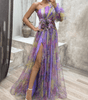Robe Maxi à Une Épaule et Imprimé Floral pour Femmes