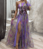 Robe Maxi à Une Épaule et Imprimé Floral pour Femmes