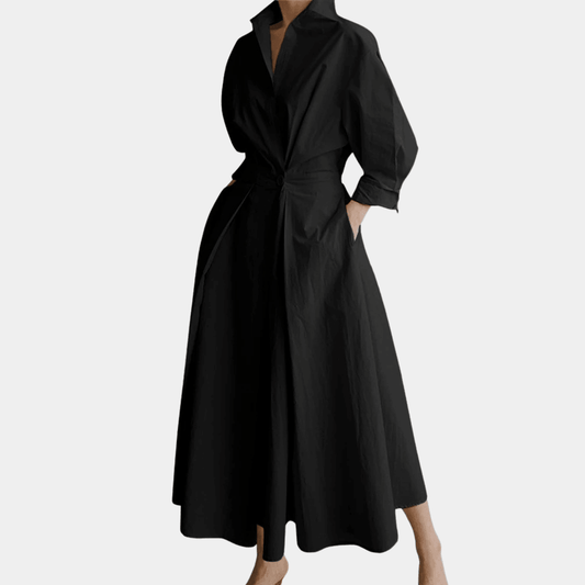 Maxi Robe Élégante Col en V pour Femmes