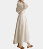 Maxi Robe Élégante Col en V pour Femmes