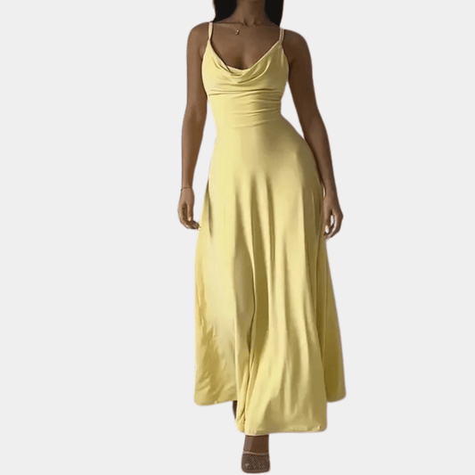 Robe Maxi avec Devant Drapé pour Femmes
