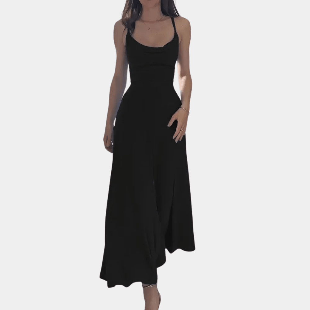 Robe Maxi avec Devant Drapé pour Femmes