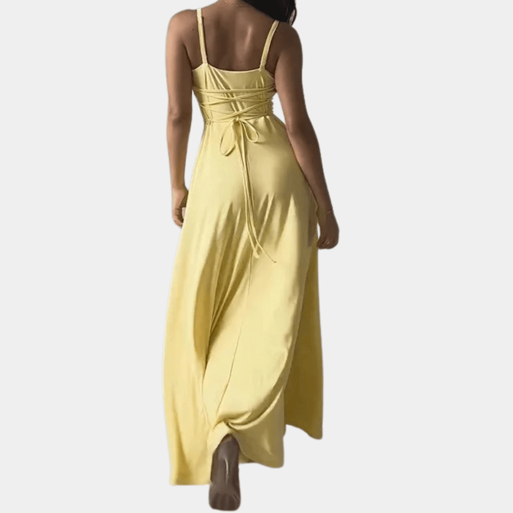 Robe Maxi avec Devant Drapé pour Femmes