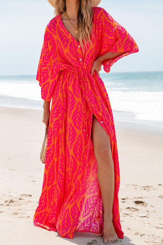 Robe Maxi Bohème à Motif Géométrique pour Femmes