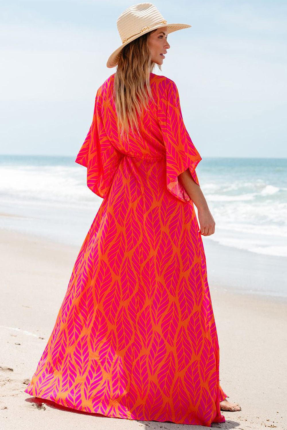 Robe Maxi Bohème à Motif Géométrique pour Femmes