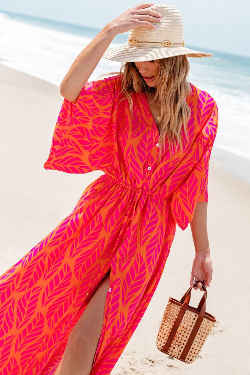 Robe Maxi Bohème à Motif Géométrique pour Femmes