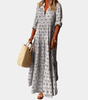 Robe Maxi Motif Géométrique pour Femmes
