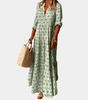 Robe Maxi Motif Géométrique pour Femmes