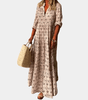 Robe Maxi Motif Géométrique pour Femmes