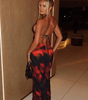 Robe Maxi Col Halter Imprimé Floral pour Femmes