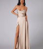 Robe Maxi Fente Haute et Bretelles Réglables pour Femmes