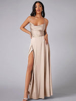 Robe Maxi Fente Haute et Bretelles Réglables pour Femmes