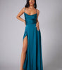 Robe Maxi Fente Haute et Bretelles Réglables pour Femmes