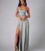 Robe Maxi Fente Haute et Bretelles Réglables pour Femmes