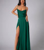 Robe Maxi Fente Haute et Bretelles Réglables pour Femmes