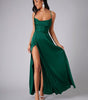 Robe Maxi Fente Haute et Bretelles Réglables pour Femmes