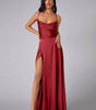 Robe Maxi Fente Haute et Bretelles Réglables pour Femmes