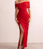 Robe Maxi Fente Haute et Détail Nœud pour Femmes
