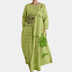 Robe Maxi Évasée Colorée pour Femmes