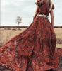 Robe Maxi Imprimé Paisley pour Femmes