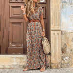 Robe Maxi Imprimé Paisley pour Femmes