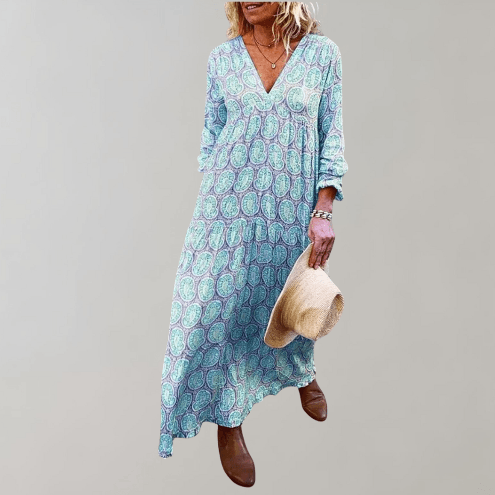 Robe Maxi Imprimé Paisley pour Femmes