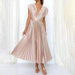 Robe Maxi Plissée Élégante pour Femmes