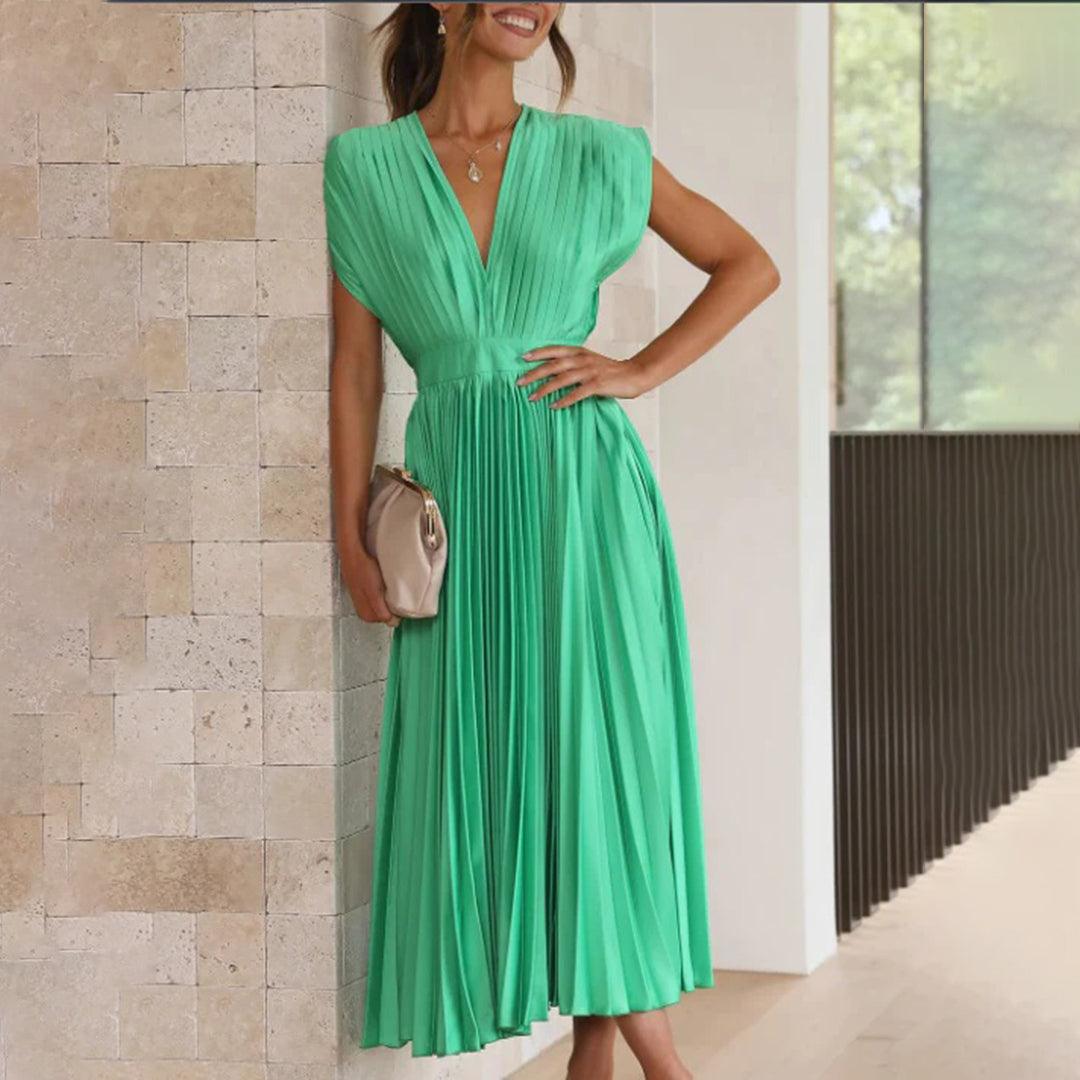 Robe Maxi Plissée Élégante pour Femmes