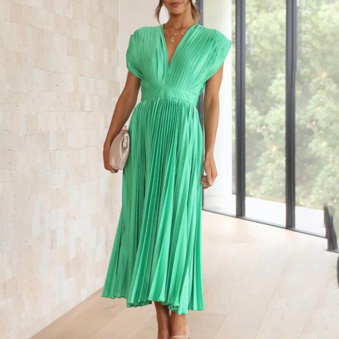 Robe Maxi Plissée Élégante pour Femmes