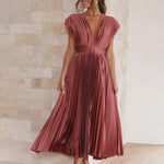 Robe Maxi Plissée Élégante pour Femmes