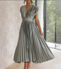 Robe Maxi Plissée Élégante pour Femmes
