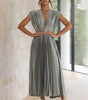 Robe Maxi Plissée Élégante pour Femmes