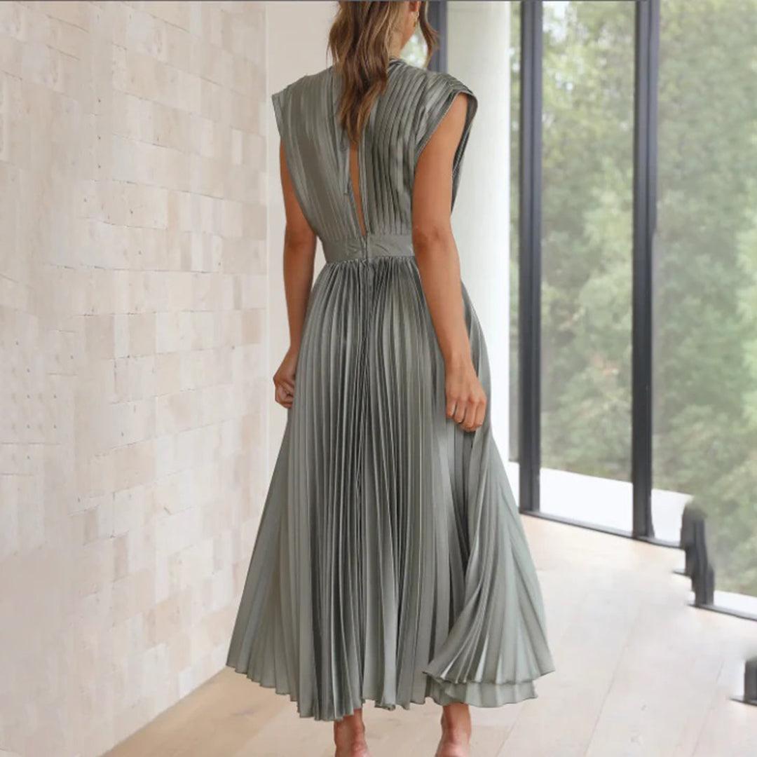 Robe Maxi Plissée Élégante pour Femmes