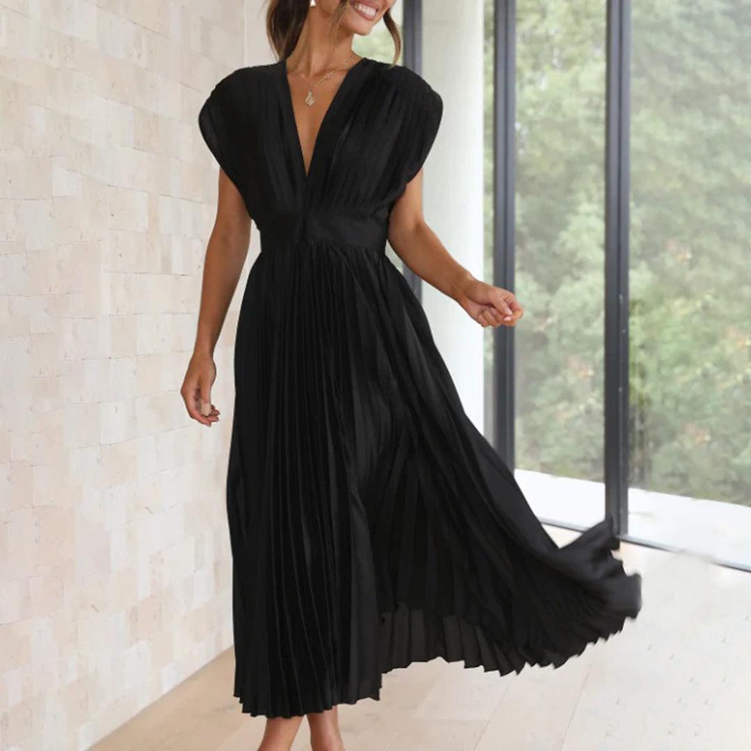 Robe Maxi Plissée Élégante pour Femmes
