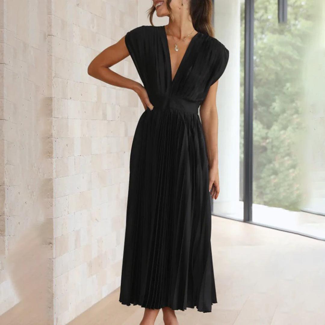 Robe Maxi Plissée Élégante pour Femmes
