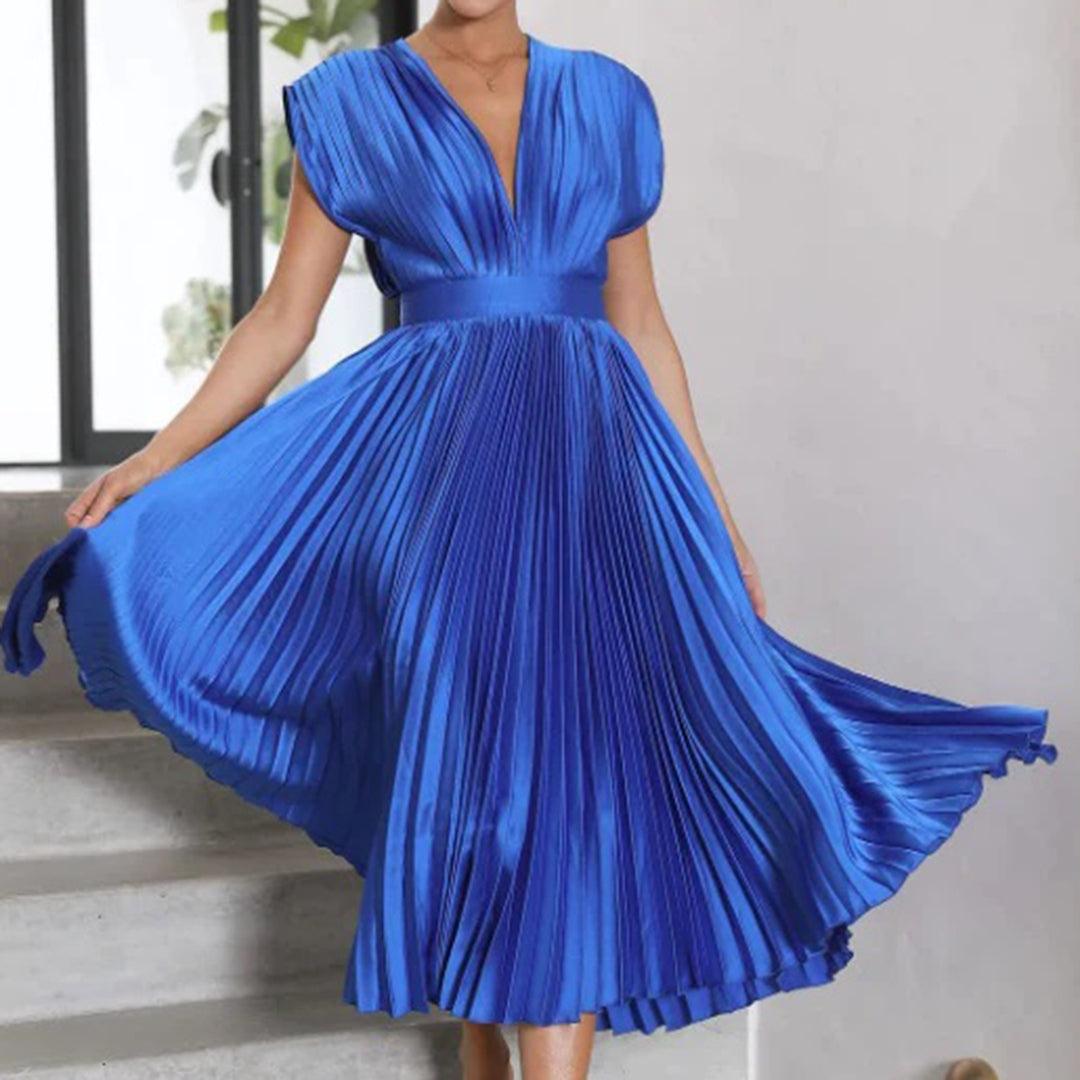 Robe Maxi Plissée Élégante pour Femmes