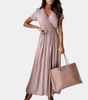 Robe Maxi à Pois avec Décolleté en V pour Femmes