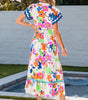 Robe Maxi à Imprimé Floral pour Femmes