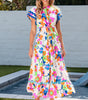 Robe Maxi à Imprimé Floral pour Femmes