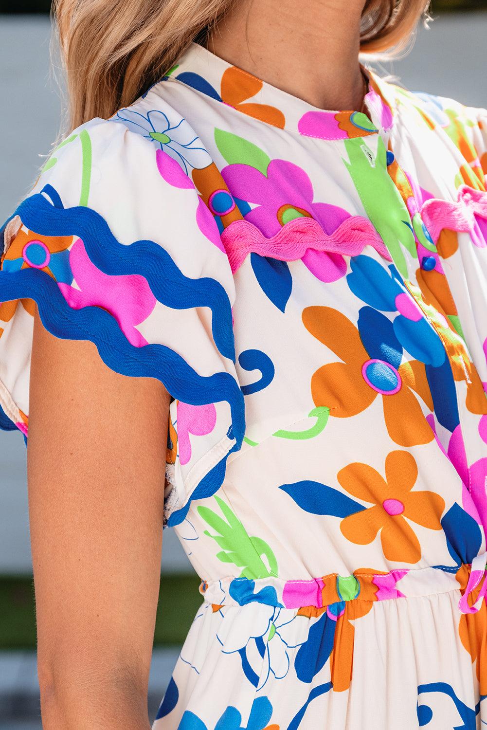 Robe Maxi à Imprimé Floral pour Femmes