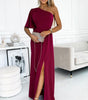 Robe Maxi à Manches Volantes avec Fente Latérale