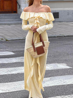 Robe Maxi Sans Épaules pour Femmes
