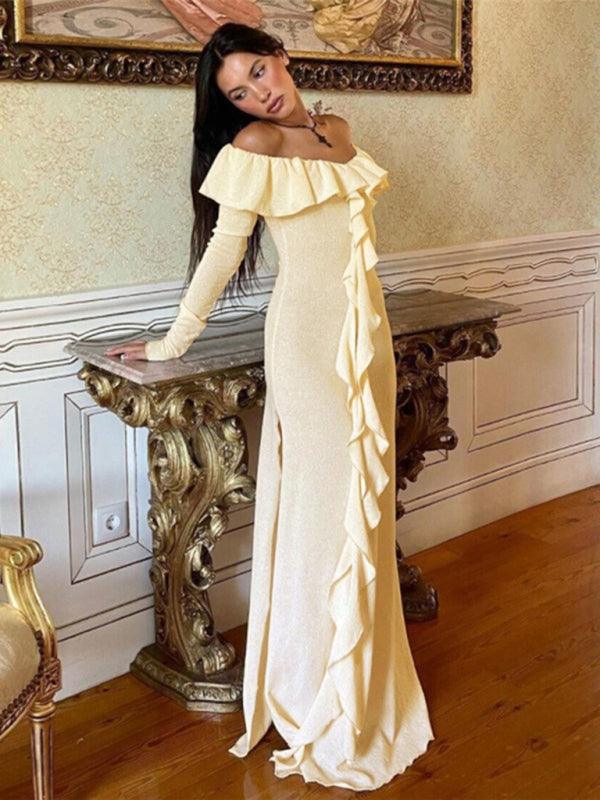 Robe Maxi Sans Épaules pour Femmes