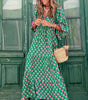 Robe Maxi Décolleté en V Imprimé Floral pour Femmes