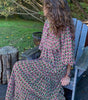 Robe Maxi Décolleté en V Motif Géométrique pour Femmes