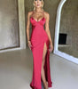 Robe Maxi Décolleté en V et Fente Haute pour Femmes