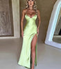 Robe Maxi Décolleté en V et Fente Haute pour Femmes