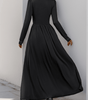 Maxi Robe Décolleté en V avec Détails en Dentelle pour Femmes